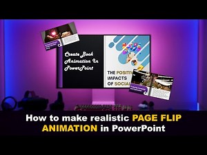 How to Make Realistic page flip Magazine Style | PowerPoint