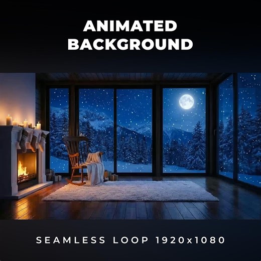 Christmas Zoom Backgrounds, Holiday Season Backdrop, Christmas Room Animated Background, Live Wallpaper, Virtual meeting 16:9 - Etsy