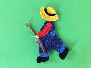 Free Crochet Boy with a Fishing Rod Pattern