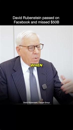 37 A. on Instagram: "David Rubenstein almost invested in Facebook. When Mark Zuckerberg was at Harvard, a classmate asked for $30,000 to get it started. Rubenstein passed. He thought it was just another dating site. The person who said yes? Eduardo Saverin — now worth $50 billion from that one check. The biggest investing mistakes aren’t the deals you lose. They’re the ones you never make. History is built on tiny decisions that compound into fortunes. Follow to learn the latest insights in fina