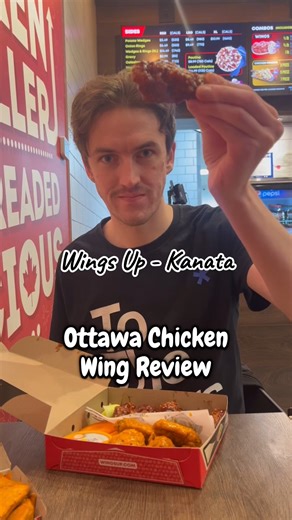 Henry on Instagram: "Wings Up - Ottawa Chicken Wing Review 🍗 I am a huge chicken wing fan so when I saw some posts about Wings Up in Kanata, I had to check them out! @wingsupkanata I had a good assortment of the menu, with the Lemon Pepper Onion Rings and Chicken sandwich being standouts outside of the Wings. 😋 The bone-in Wings were certainly my fave part, as they were really meaty and had a breaded that was delicate, so you know it was being done fresh, rather than frozen. The chicken bites