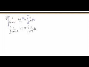 Screencast 7.5.2: Using a differential equation to solve a mixture problem