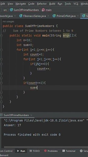 Sum of Prime Numbers between 1 to N | Java | Coding Practice | Interview Questions