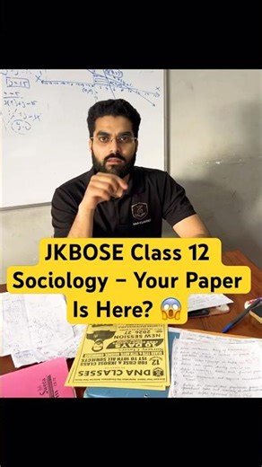 😱JKBOSE Class 12th Sociology Most Expected Questions 2026 🔥 #sociology #class12th #jkbose #khansir