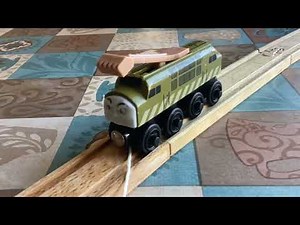 Diesel 10 falls off viaduct from Thomas and the magic railroad 2000