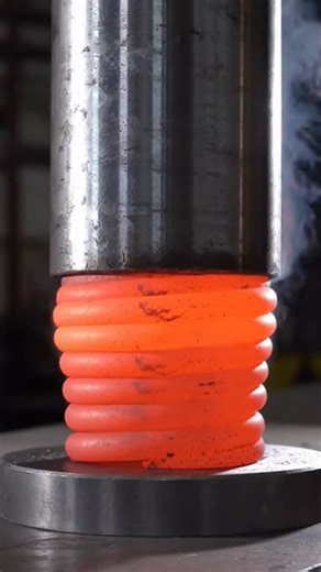 Hydraulic Press vs Red-Hot Steel Spring – 1200°C Destruction Test! 🔥