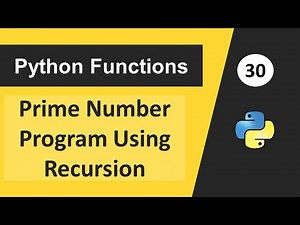 Recursion in Python | Prime Number Program Using Recursion