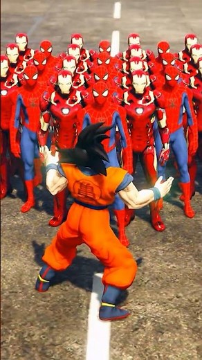 SPIDERMAN 🆚 1000 GOKU & IRONMAN 🔴 MARVEL TOYS #shorts #spiderman #hulk #homemaranha