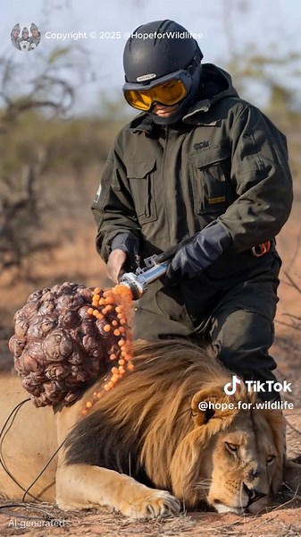 Hyena's Unexpected Heroism Saves a Lion's Life