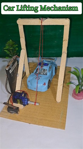 Car Lifting Mechanism • Dc Motor | #tech #dcmotor #carlift #science #youtube