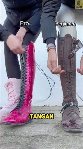 Shoe-Tying Duel: Who's Fastest?