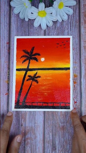 Beautiful acrylic paintings on canvas - Creative art and crafts idea for beginner's