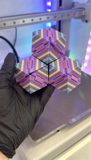 This is way too satisfying 😳 Why does this fit so perfectly? I could watch this all day. 🖨 Printed on @bambulab_official 🎨 Printer: Bambu Lab 1A Combo 🧪 Material: PLA 🧠 Design by Austin Vojta #3dprinting #3d #3dprinted #kidstoys #3dprint