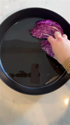 Rachel & Sharon on Instagram: "This roasted purple cabbage recipe takes flavor to the next level—sweet, earthy & nutty. It’s tender, soft & mellow with caramelized, crispy edges. A drizzle of tahini is the perfect finishing touch. Roasted Purple Cabbage 1/3 cup extra virgin olive oil 1 whole purple cabbage, cut into wedges 2 tsp kosher salt 1/2 tsp ground black pepper Tahini, for drizzle In a large heavy skillet, warm olive oil over medium high heat. Carefully place the cabbage wedges in the ski
