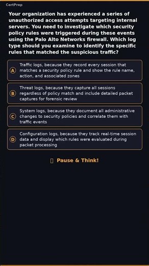 Can You Answer This Palo Alto PCNSA Question? #PCNSA