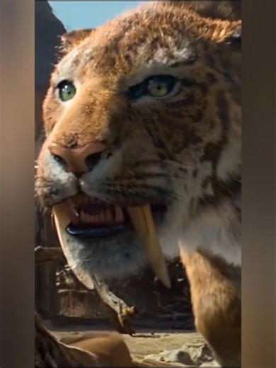 Sabertooth,🐅😱 – The Real Ice Age Killer #facts#shorts