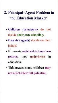 Principal Agent Problem in Education Market