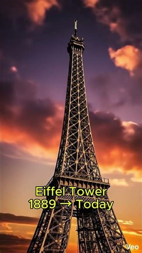 How the Eiffel Tower Was Built 🗼 | 1887–1889 #history #historyshorts #paris #shorts