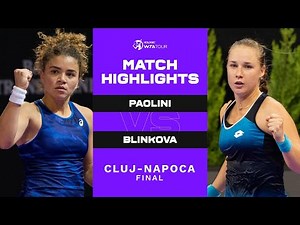 Jasmine Paolini vs. Anna Blinkova | 2022 Cluj-Napoca Final | WTA Match Highlights