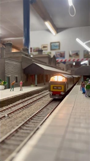 Class 52 ‘Western Princess’ and a class 150 pass Halifax town. #britishrailways #oogauge #modeltrain