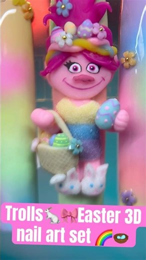These Nails Are a Whole Easter Egg Hunt 🐇💖 Starring Poppy🌸 #nailart #Trolls