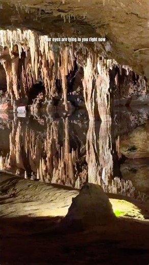 The Visual Illusion Angle (Dream Lake) Luray caves #luraycaverns