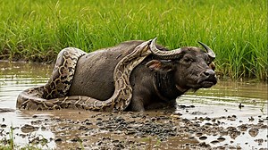 1.6M views · 3.6K reactions | Python vs buffalo | Chhoy KimHouy | Facebook