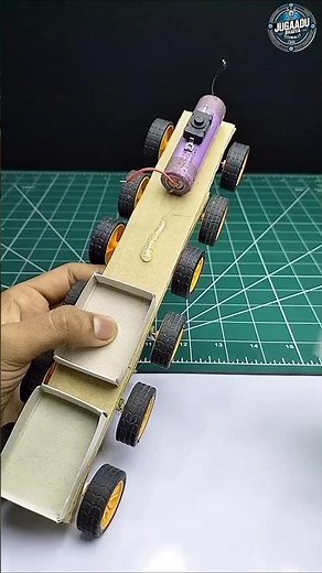 How to Make a Simple Electric car at Home | Easy train with cardboard #motor #expriment #shorts