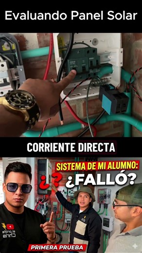 Checking the solar panel connections