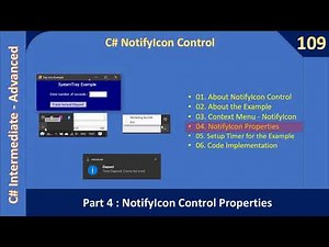 C# NotifyIcon Control | Part 4 - NotifyIcon Control Properties | C# Advanced #109