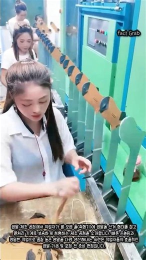 양말 세팅 및 형태 가공 공정 #worker #process #textile #apparel #industry