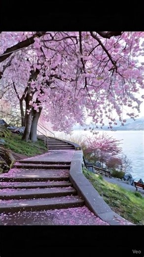 Springtime Steps by the Lake #travel#relaxing #spring #flowers #lake #nature #vacation #viral