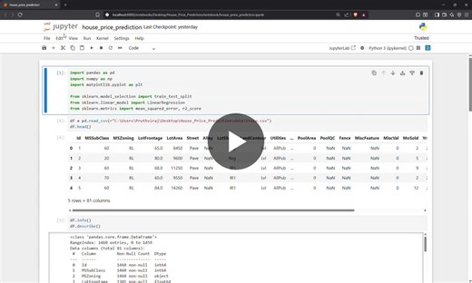 #machinelearning #datascience #python #internship #prodigyinfotech #ai #learningjourney | Pruthviraj Murthy