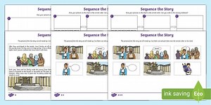 Boy Jesus in the Temple Differentiated Picture Story Sequence Sheets