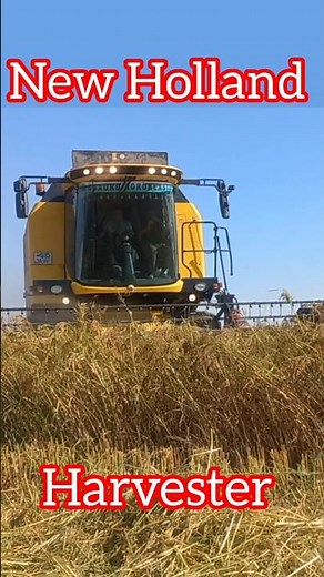 🚜 Powerful New Holland Harvester in Action | Amazing Grain Harvest & Straw Blowing! #newholland