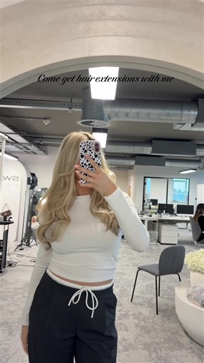 Come with me to get hair extensions ✨✨☁️☁️🍯🍯!!! @SWAY Hair Extensions @Dawn_louise_hair #hairextension #hairtransformation #blonde