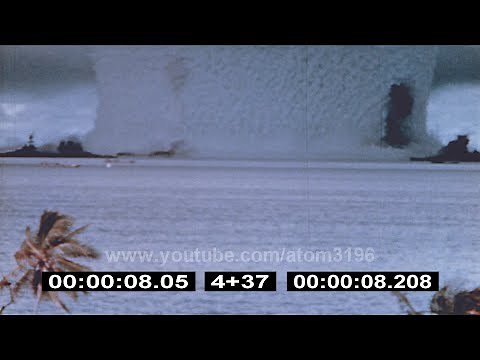 Operation Crossroads underwater explosion in color 1946