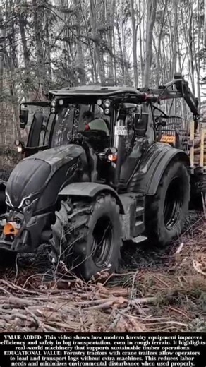 Powerful Forestry Tractors Transport Logged Timber! #shorts