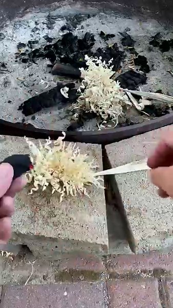 Ignite Fire Like a Pro: Feather Stick, Flint, and Steel Technique!!!🔥