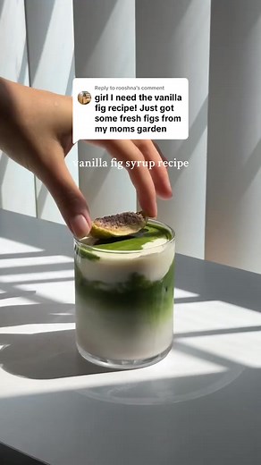 Replying to homemade vanilla fig syrup recipe for your matcha lattes or regular lattes 🫶 make and save before figs are out of season #recipe #syrup #baking #matcha #coffee | lifewithtuyen