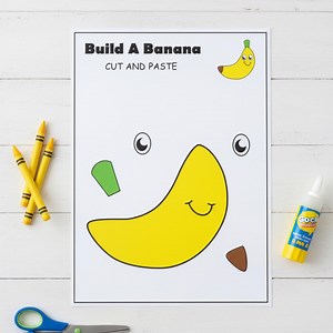 Banana Cut-and-paste Craft | Printable Fruit Activity for Kids - Etsy Australia