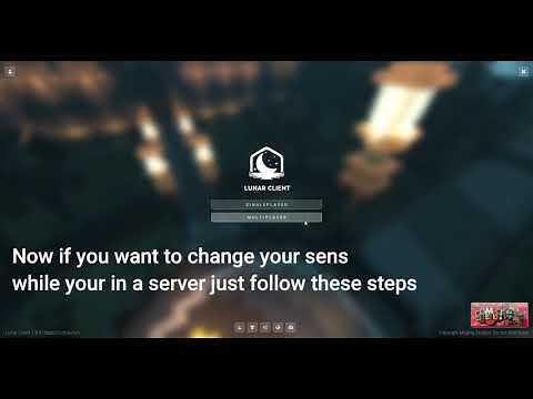 How to Change Mouse Sensitivity In Lunar Client