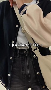 grwm: modest korean style, boyish outfit ideas 🖤✨ a perfect go-to outfit for you to try! will you wear or tear? buat yang suka outfit simple tapi gamau terlalu plain! disini aku coba styling jaket varsity two tone (body denim lengan fleece), jujur unik dan enhance outfit bgt!🖤 link 536a yaa #koreanstyle #boyish #outfitideas | Leinnns