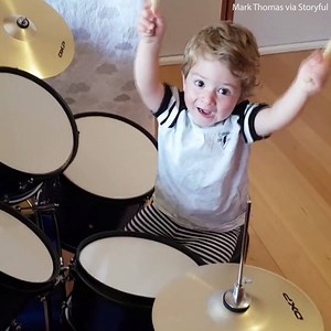 This two-year-old drummer is so talented! | Daily Mail Moms