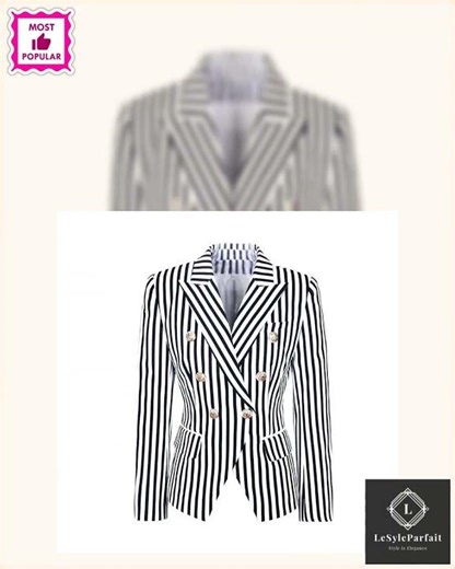 Striped Blazer Women - Casual - Striped-Pinstriped
