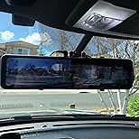 XTU 2.5K Mirror Dash Cam with 12'' IPS Touch Screen,Dual Lens Dash Camera, Front and Rear View Mirror Camera Waterproof Backup Camera,Starvis Sensor,Parking Assistance and GPS Included