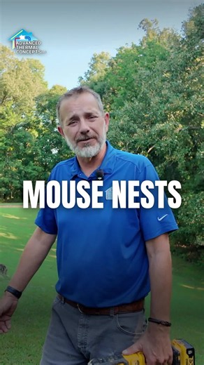Mouse nests and dead mice in the ductwork? We cleaned out a dozen nests and replaced faulty flex with proper hard pipe. Crawl space issues solved! #HomeMaintenance #HVAC #MouseInfestation