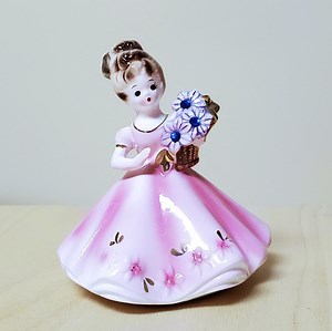 Josef Originals September Girl Figurine Sapphire Birthday Birthstone Pink Dress VINTAGE Rhinestone Gold Gilt Flower Statue Japan 4 Inch Tall - Etsy