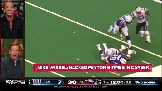 'ManningCast' revisits Mike Vrabel's six career sacks on Peyton Manning