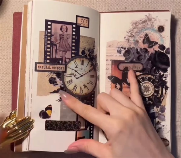 2.5K views · 233 reactions | Another stunning spread for this day! #fyp #asmr #journaling #journal #handbook #diy #diycrafts #diary #junk #recycling #recycled ##stickerart #stickerjournal #classicjournal #vintagejournal #junkjournal #fyppage | Brave's Stickers ASMR TV | Facebook